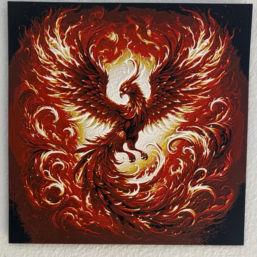 Fiery Phoenix Wall Art Decor